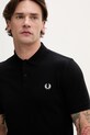 Fred Perry polo bawełniane Plain Fred Perry Shirt czarny M6000.350