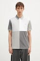 Odzież Fred Perry polo bawełniane Beams Grid Design Shirt SM7187.100 szary