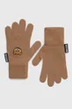 Вовняні рукавички Moschino вовна коричневий M3141.65162