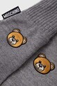 Vlněné rukavice Moschino M3141.65162 šedá AW24