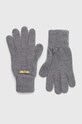 Vlnené rukavice Moschino vlna sivá M2973.65379