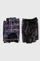 Митенки Karl Lagerfeld кожа чёрный 245W3604