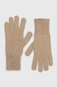Rukavice z vlněné směsi Armani Exchange s příměsí vlny béžová 944617.4F305