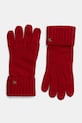 Lauren Ralph Lauren guanti con aggiunta di lana misto lana rosso 454960058