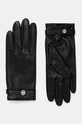Kožené rukavice BOSS usňová koža čierna 50526609