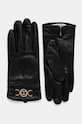 Kožené rukavice Twinset usňová koža čierna 242TO5170