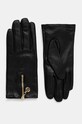 Kožené rukavice Twinset usňová koža čierna 242TO5561