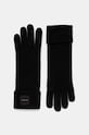 Kašmírové rukavice Calvin Klein vlna čierna K60K612619