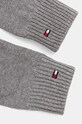Рукавички з домішкою кашеміру Tommy Hilfiger AW0AW16435 сірий AW24