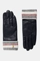 Kožené rukavice Tommy Hilfiger přírodní kůže námořnická modř AW0AW16657