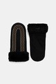 UGG rękawiczki zamszowe aplikacja czarny 100907