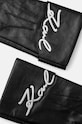 Karl Lagerfeld manusi de piele 246W3608 negru AW24