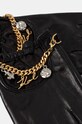 Kožené rukavice bez prstov Karl Lagerfeld 246W3606 čierna AW24
