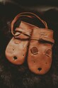 Donsje mănuși de piele pentru copii Kapi Classic Mittens Bear piele maro 6019001.