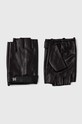 Karl Lagerfeld manusi de piele piele negru 245M3601