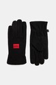 HUGO rękawiczki aplikacja czarny 50526918