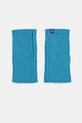 Rukavice bez prstů se směsí vlny United Colors of Benetton s příměsí vlny modrá 6LOWDG00C