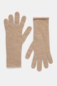 United Colors of Benetton rękawiczki kaszmirowe wełna beżowy 1033DG00D