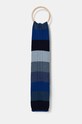 United Colors of Benetton esarfa de lana cu modele albastru 123MKU00P