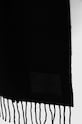 Шерстяной шарф HUGO 50517683 чёрный AW25
