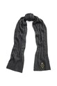 Šátek z vlněné směsi Lauren Ralph Lauren pletenina šedá 454960071