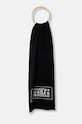 MM6 Maison Margiela sciarpacon aggiunta di lana tessuto nero S52TE0055.M13050