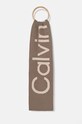 Calvin Klein esarfa de lana tricotaj bej K60K612605