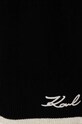 Шарф с примесью шерсти Karl Lagerfeld 246W3307 чёрный AW24