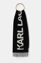 Karl Lagerfeld esarfa de lana panza negru 246W3309