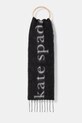 Шерстяной шарф Kate Spade шерсть чёрный 29KS1004503