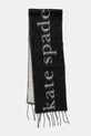 Шерстяной шарф Kate Spade 29KS1004503 чёрный AW24