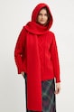 Vlněná šála s kapucí Forte Forte pletenina červená 13339.myscarf