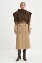 By Malene Birger esarfa de lana TURTLA Q70455022 maro AW24