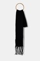 Vlnený šál Nanushka IZAIA vlna čierna NU24FWSC10499