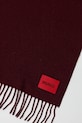 Vlněná šála HUGO 50517623 burgundské AW25