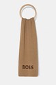 BOSS esarfa din amestec de lana imprimeu bej 50524391