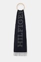 Tommy Hilfiger szalik wełniany wełna granatowy AM0AM12838