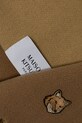 Вовняний шарф Maison Kitsuné Bold Fox Head Double Face NM06201WA0018 коричневий AW24