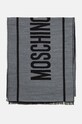 Vlněná šála Moschino M5791.50229 šedá AW24