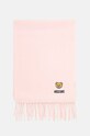 Moschino szalik wełniany M5783.50124 różowy AW24