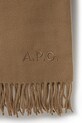Kratki vuneni šal A.P.C. Echarpe Alix Brodee WOAFE.M15170.CAB smeđa AW24