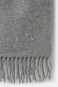 Vlněná šála A.P.C. Echarpe Alix Brodee WOAFE.M15170.PLA šedá AW24