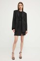 Шерстяная юбка BOSS 50521341 чёрный AW24