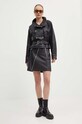 Кожена пола HUGO 50516749 черен AW24