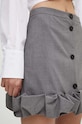 Vlnená sukňa MSGM sivá 3741MDD22.247506