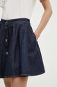 Rifľová sukňa MSGM 3741MDD237.247766 tmavomodrá