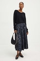 Bavlněná sukně Weekend Max Mara 2425106101600 námořnická modř AW24