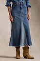 Одежда Хлопковая джинсовая юбка Polo Ralph Lauren 211940712 голубой