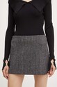 Pinko fusta de lana cu modele negru 104358.A274