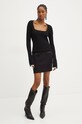 Юбка с примесью шерсти Pinko 104362.A27J чёрный AW24